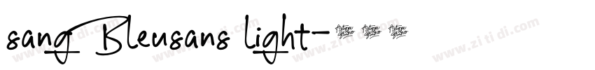 sangBleusans light字体转换